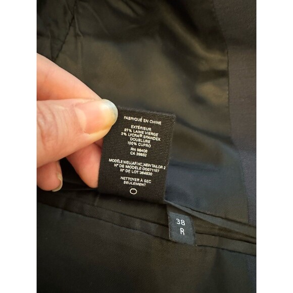 Theory Wool Blend Blazer Suit Two Button Vented Lined Navy Blue Women Size 38 R - Picture 10 of 10